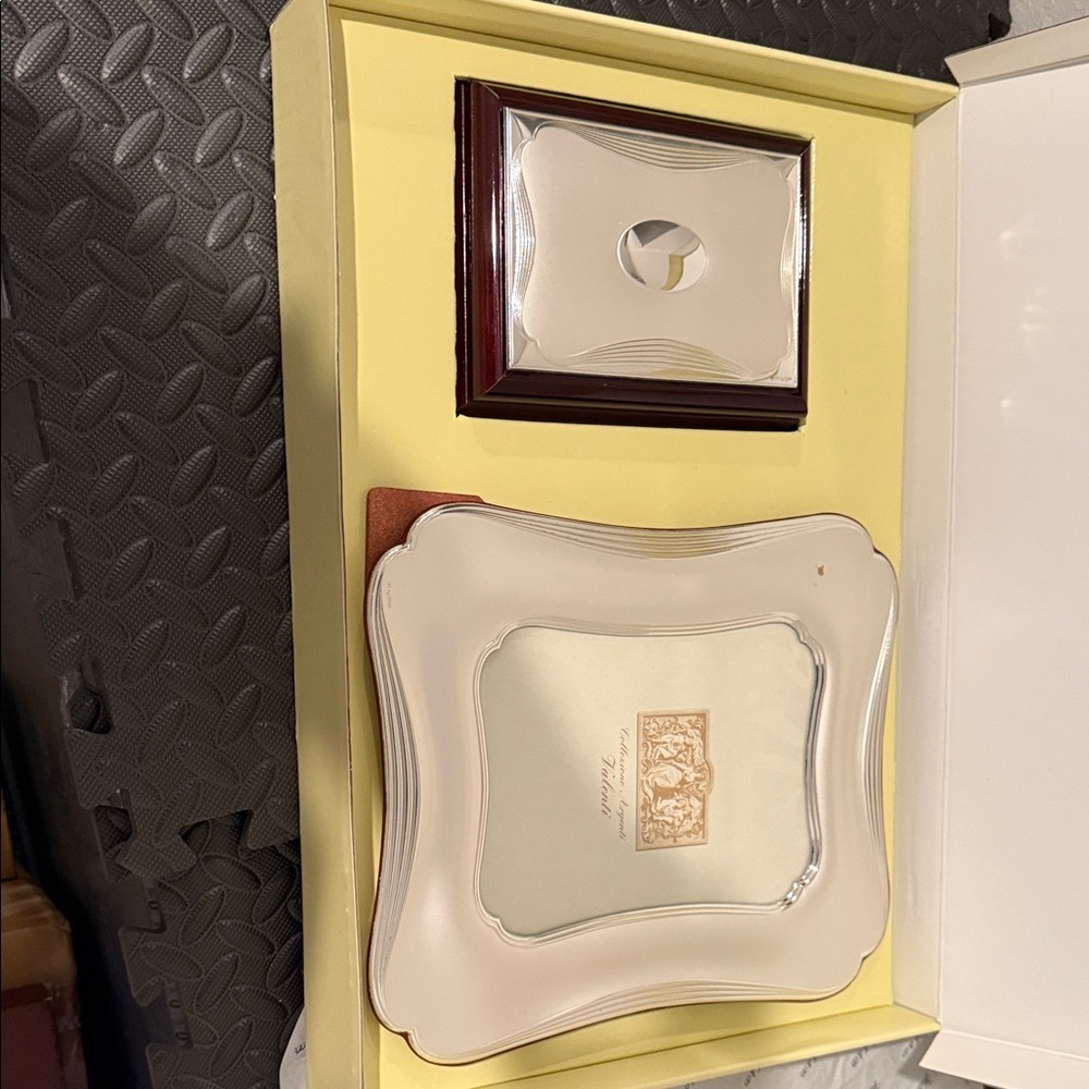 Valenti Silver and Brown Decorative Plaque